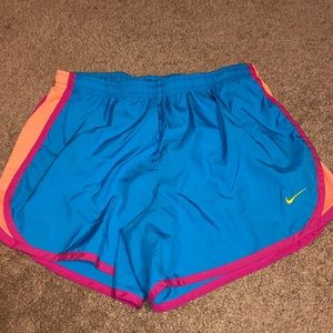 Blue/pink/orange Nike shorts